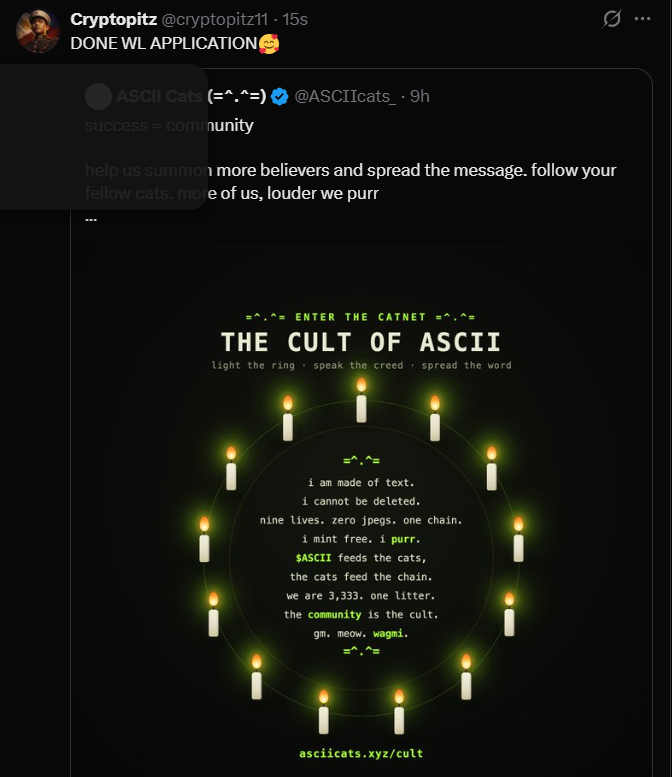 cryptopitz11's tweet photo. @ASCIIcats_ LFGGG https://t.co/NLNyG4Q25I