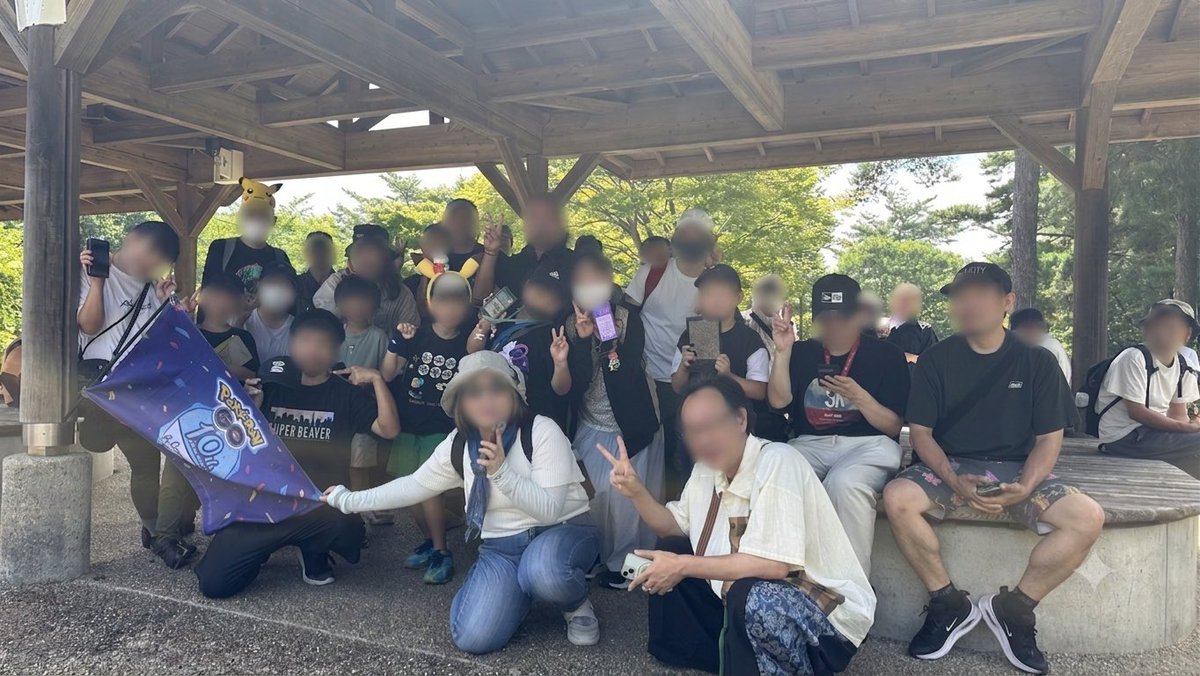 GuchiJP's tweet photo. （🙇写真一部差し替えにつき再投稿）

Pokémon GO Fest 2026 Global in 大芝に２日間参加ありがとうございました！

7.11 DAY1 9:45-12 ✅145名
7.12 DAY2 9:45-15 ✅164名

水の広場がポケモン広場みたいになっていた2日間でした。
うまく統率が取れずご迷惑をおかけしました🙇 https://t.co/kMRXzvfIQ6