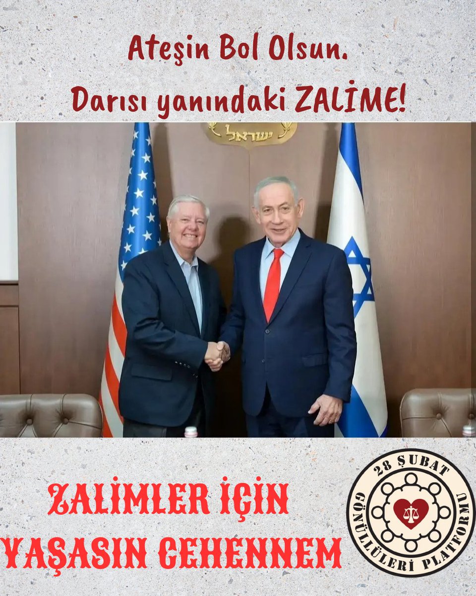 28subatgonullu's tweet photo. "İsrail'in yerinde olsam Gazze’ye atom bombası atardım" diyerek zalimce bir ifade kullanan, Türkiye'ye karşı olumsuz çıkışlarıyla bilinen Katil İsrail destekçisi ABD'li Senatör Lindsey Graham ÖLMÜŞ. 
Gazzeli masum yavruların ahı yerde kalmayacak. 
Bu dünyada da ahirette de. 
Ateşin bol olsun . 
KÂFİRLER VE ZALİMLER İÇİN YAŞASIN CEHENNEM
#28SubatHakTelafi
