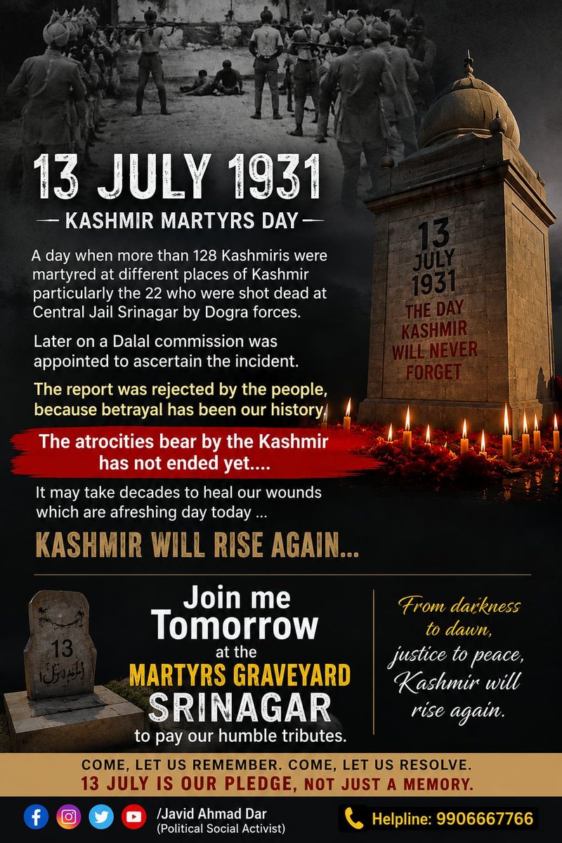 DARJAVIDAHMAD's tweet photo. The graves of martyrs do not mark an end—they inspire generations. Kashmir will rise again. https://t.co/fmsSWNCFXW