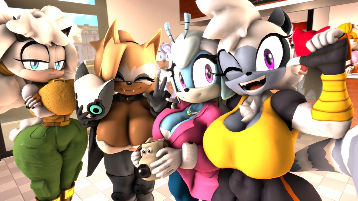 ZoothDoesThings's tweet photo. "SELFIE WITH THE GIRLS" Remake.

Been in a bit of a rutt lately with art, so I thought I'd remake an old piece. A rerender where I don't have the OG project file, but after talking about Tangle it got me looking at the old project thinking I can do better. [1/3] https://t.co/uiDZruosis