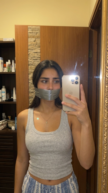JNOIR_4's tweet photo. Tape gag selfie https://t.co/OTA1JxmAXI