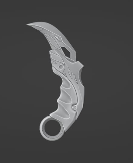Zerokmax's tweet photo. Karambit 

#blender #roblox #robloxdev https://t.co/UNdEftSdhC