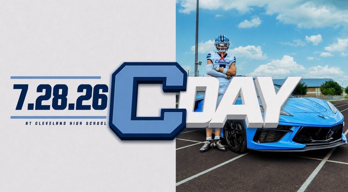 cvhsftbl's tweet photo. Cleveland Day 2️⃣0️⃣2️⃣6️⃣

📅 - July 28th

Join us at Cleveland HS at 6 PM as we celebrate our community and kick off the 2026 football season! Enjoy food, games, and fun while meeting our players and coaches. We can’t wait to see you there! 

#GoRams🐏 | #AITE💯 https://t.co/7mH2TfH9Xo