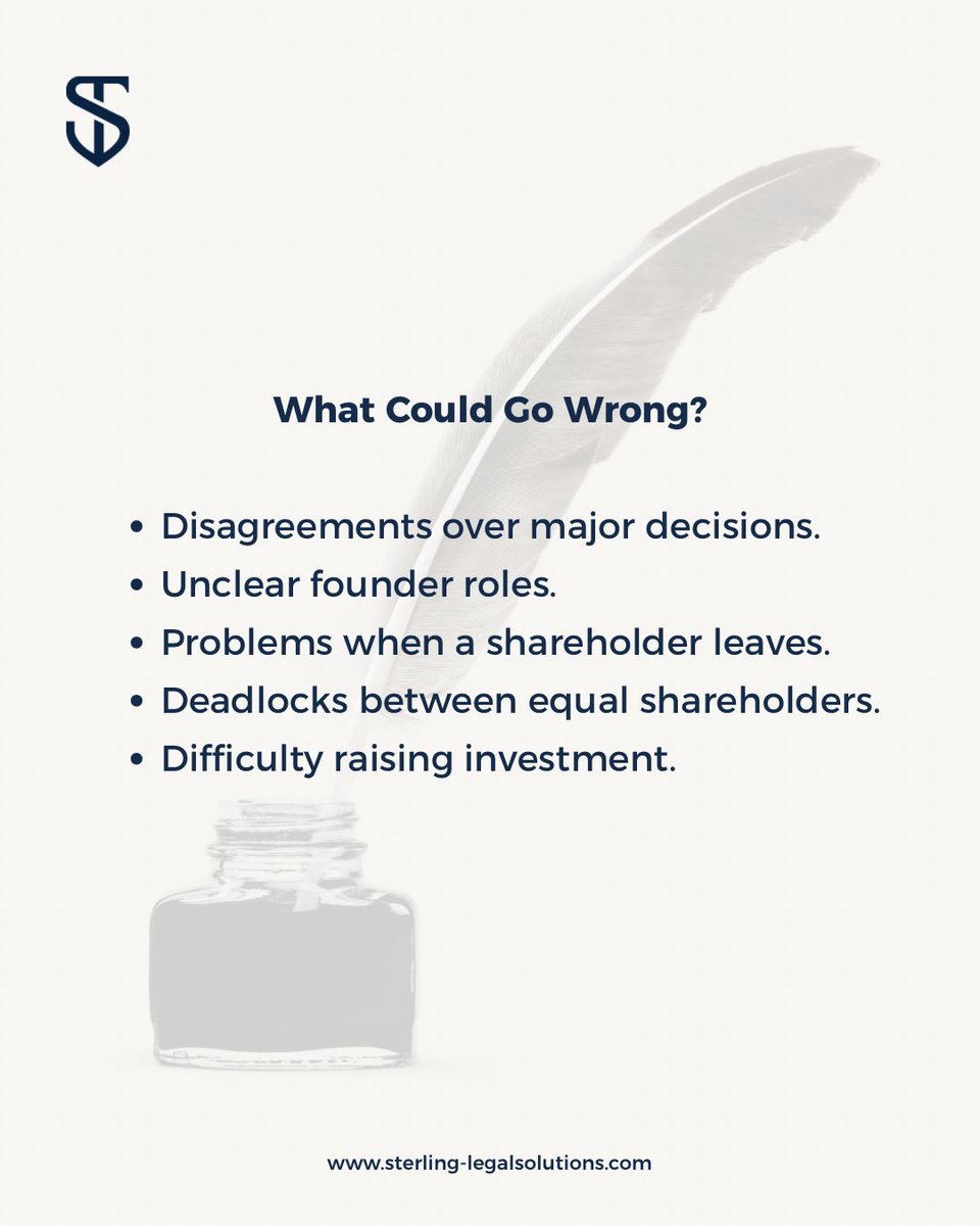 Sterlinglegals_'s tweet photo. Starting a business with co-founders or investors?

A well-drafted shareholders’ agreement helps protect your business, clarify responsibilities and reduce the risk of future disputes.

+44 20 4540 5088

✉️ info@sterling-legalsolutions.com

#ShareholdersAgreement #CorporateLaw https://t.co/pMjsQKDxLV