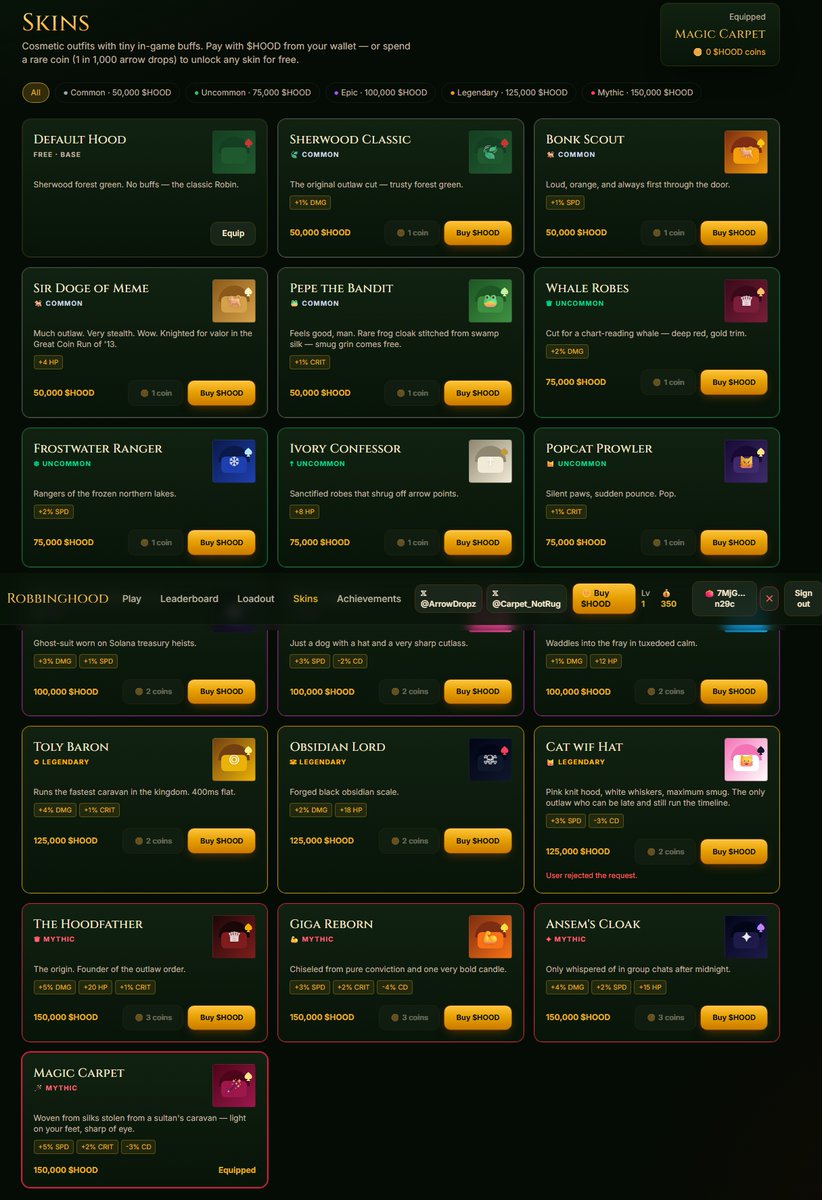 ArrowDropz's tweet photo. UNLOCKABLE SKINS NOW ADDED THROUGH PLAYING OR PAYING WITH YOUR TOKENS!!! GOING LIVE SOON. STAY TUNED. https://t.co/YyMUQ9pm1E
