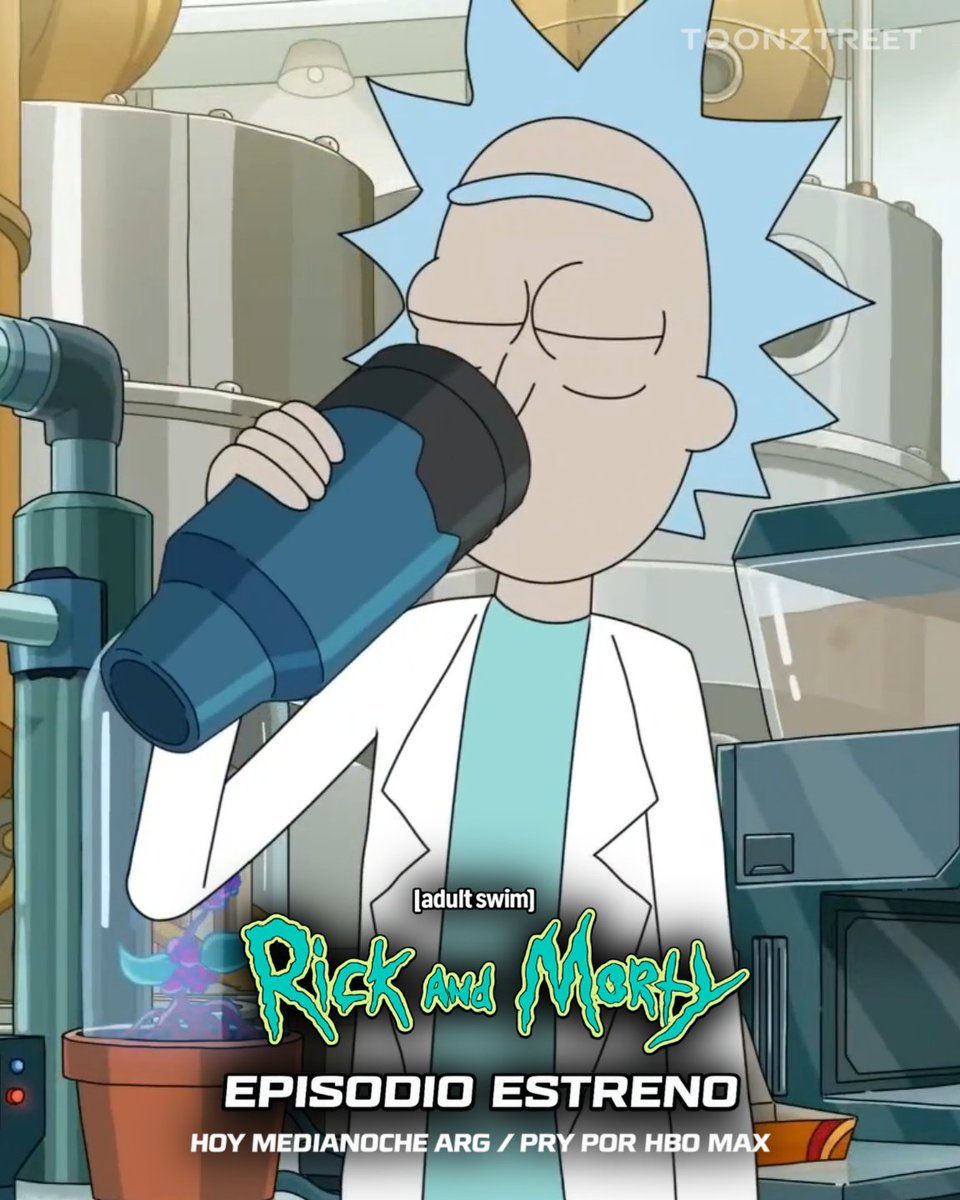 toonztreet's tweet photo. #RickAndMorty esta noche llega un nuevo episodio estreno a la medianoche (ARG🇦🇷 PRY🇵🇾) por #HBOMax.

#AdultSwim https://t.co/RqYo7KzqCY