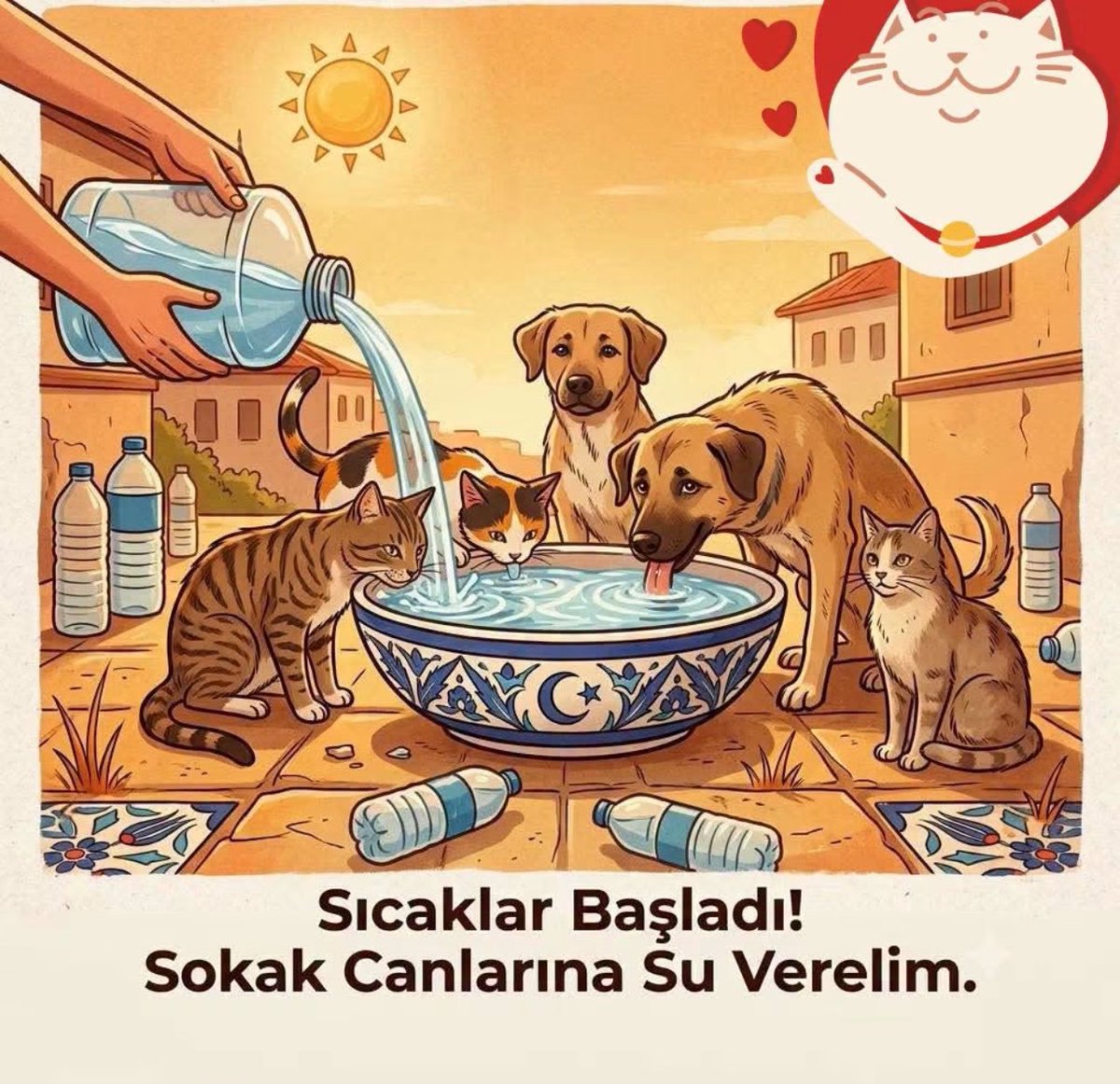 ISIK_P_GEN_BAS's tweet photo. Kapı önlerine yiyecek özellikle soğuk su koyalım içine buz koyun parazitler den ayrıca korur .
Artan yemekleri çöpe atmayalım gıda sorunu çeken bize ulaşsın doğadaki tüm canlılar için ... https://t.co/uP1o6UExhm