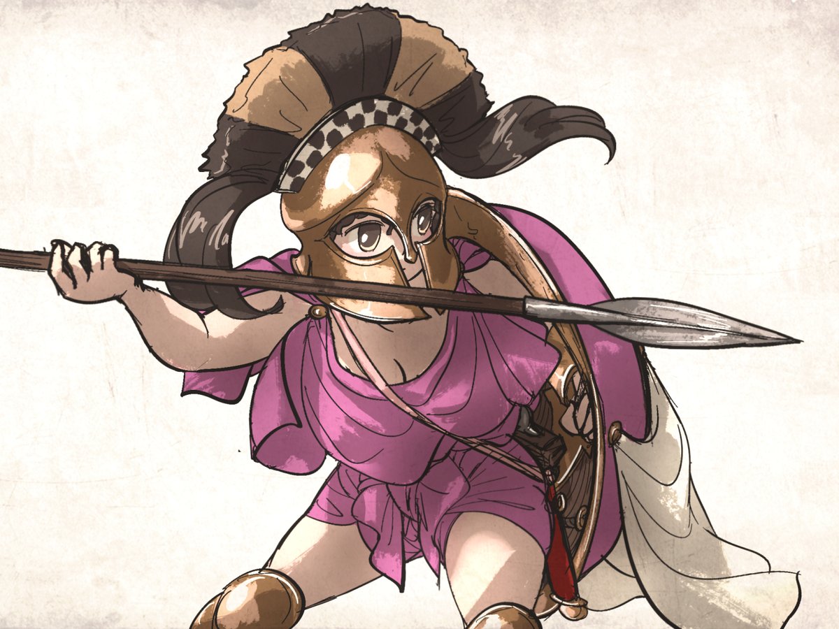 IronlilyS's tweet photo. Just trying out some hoplite fighting pose. https://t.co/LYX7I59xdh