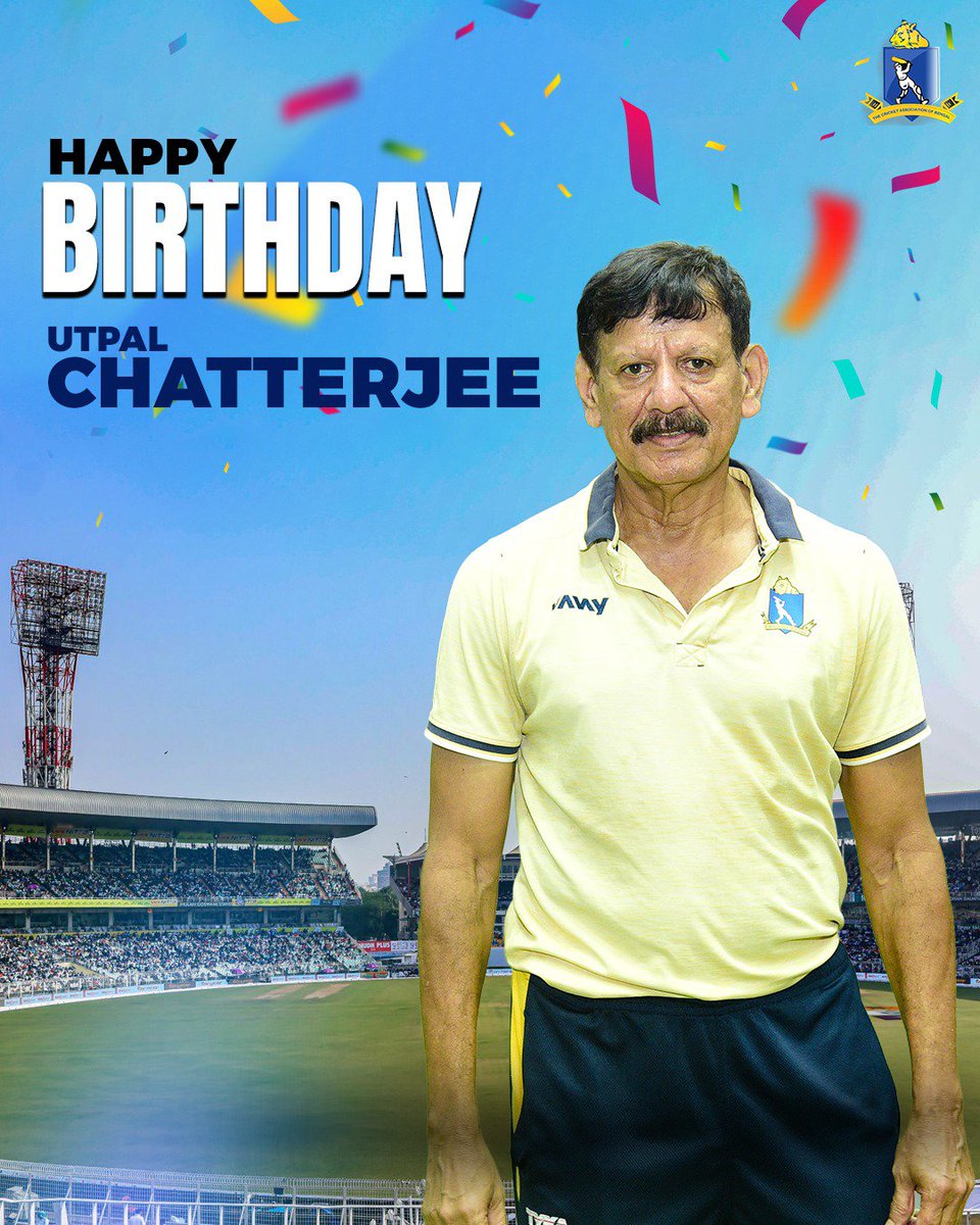 CabCricket's tweet photo. Wishing Utpal Chatterjee a very Happy Birthday! 🎉

May the year ahead bring you good health, happiness, and continued success. Best wishes from the Cricket Association of Bengal. 💙🏏

#CAB https://t.co/rVoyEsYxkr