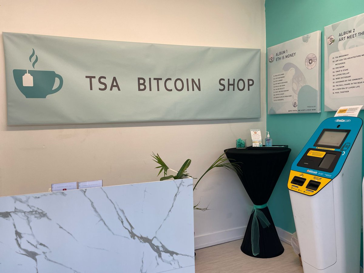 ArtTeaswap's tweet photo. Our Bitcoin ATM is now LIVE at 1347 Marine Drive, West Vancouver, Canada , inside the #TSABitcoinShop!
 Fast & Easy Transactions
 Secure & Private
Join TSA Community to receive  TSAMemes airdrops:https://t.co/9k8y7HOMQo

Come visit us, grab a tea , and explore the world of crypto at your local Bitcoin hub!

#BitcoinATM #CryptoVancouver  #BlockchainCafe #WestVanCrypto