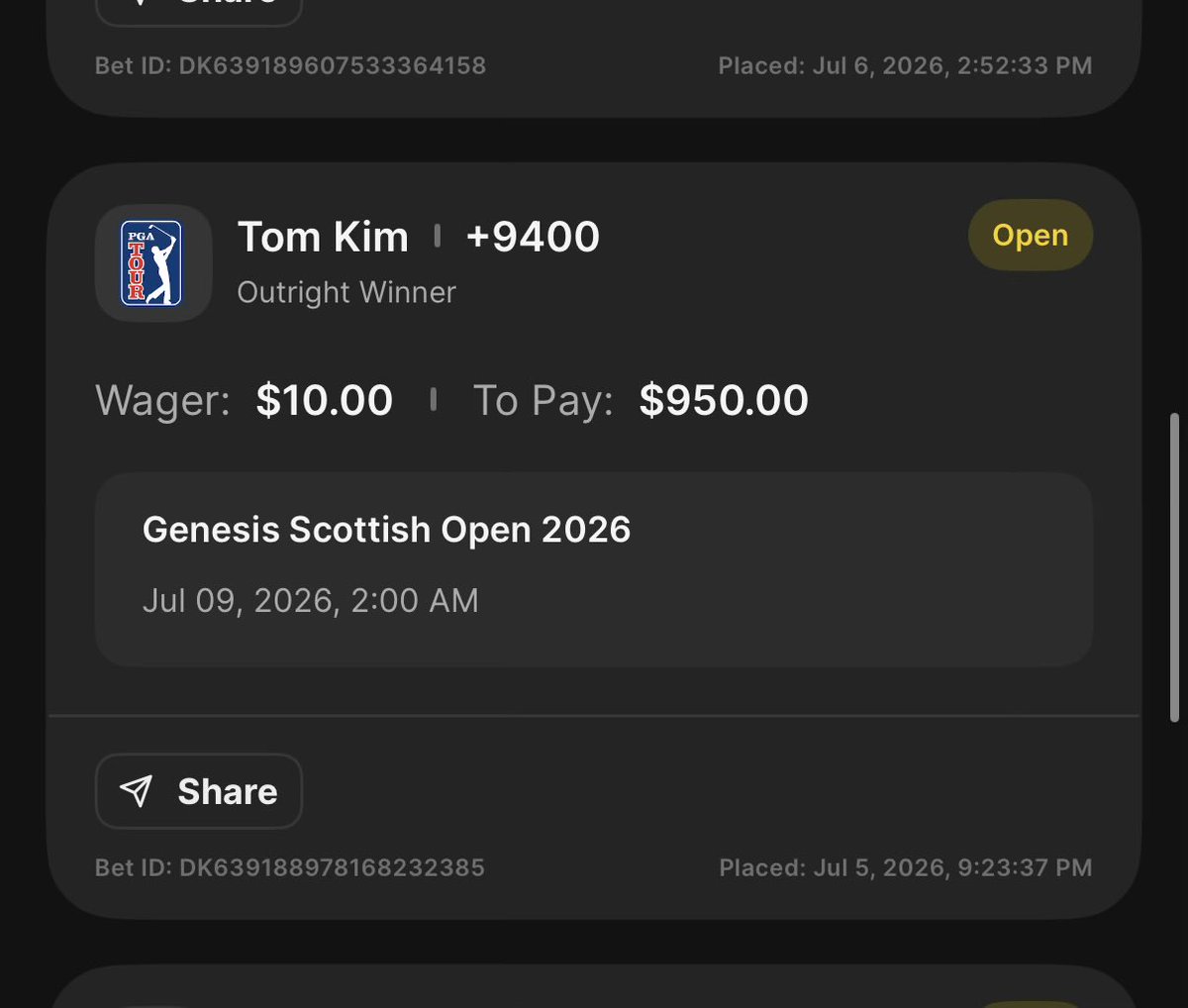 T_Miller06's tweet photo. @GolfTipsChecker @Dalesgolfpicks @FullSendTips @PGALouis @AdsyBetz @JimCummings317 @SBurnsBurner @MyGolfTips24 @NelsonsGolfTips @Sundogmonkey Let’s go!! https://t.co/Jy0GSmpEqJ