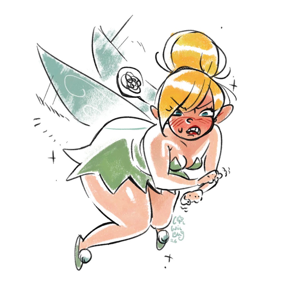 lilwilbug's tweet photo. An upset Tink https://t.co/g2sVP04fOl