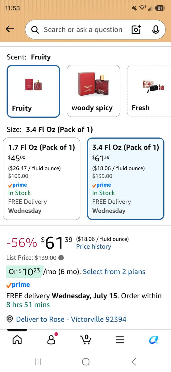 GodsNips's tweet photo. @LordOfDiscounts The 3.4 oz is a way better deal. https://t.co/6EaO6RL35F