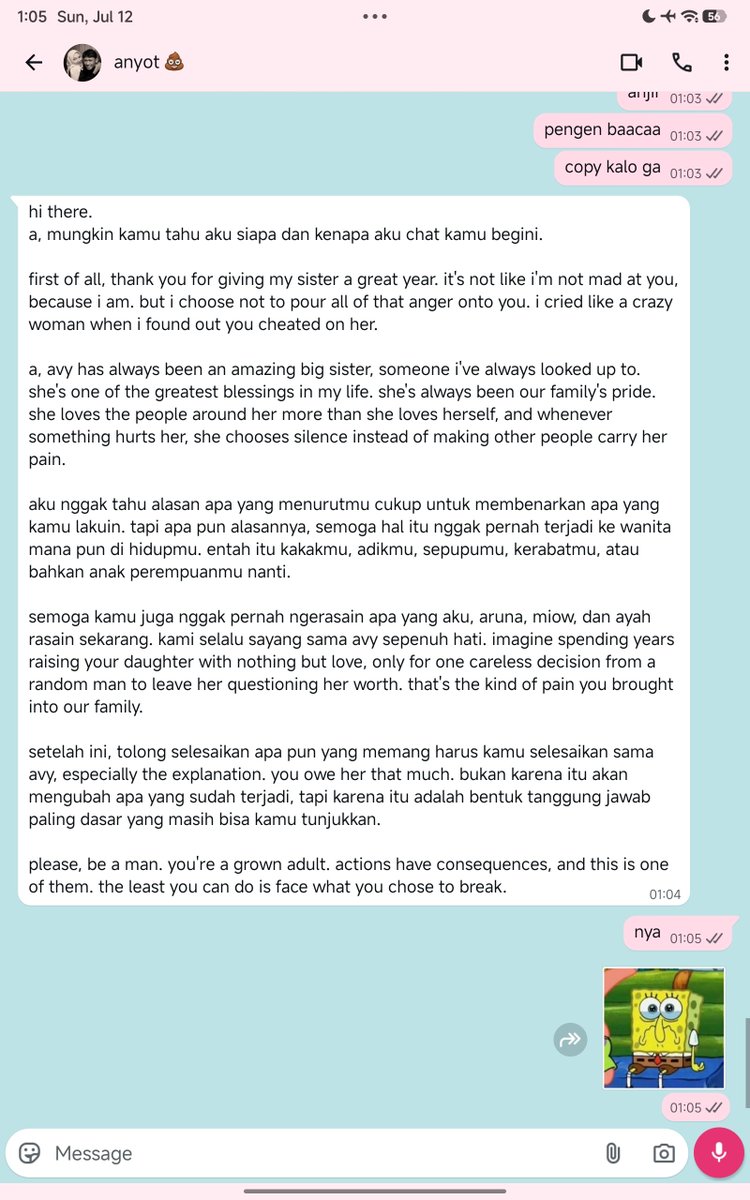 sungskitten's tweet photo. bawled my eyes out today karena setelah tau aku diselingkuhin, selama 2 hari ini aku nerima banyak banget perhatian dari keluarga dan teman-temankuu. and i'm so grateful knowing that i'll always have them in my life😞🥹 thanks for cheking up on me everytime ya hueh https://t.co/YLOQ4bpS7O