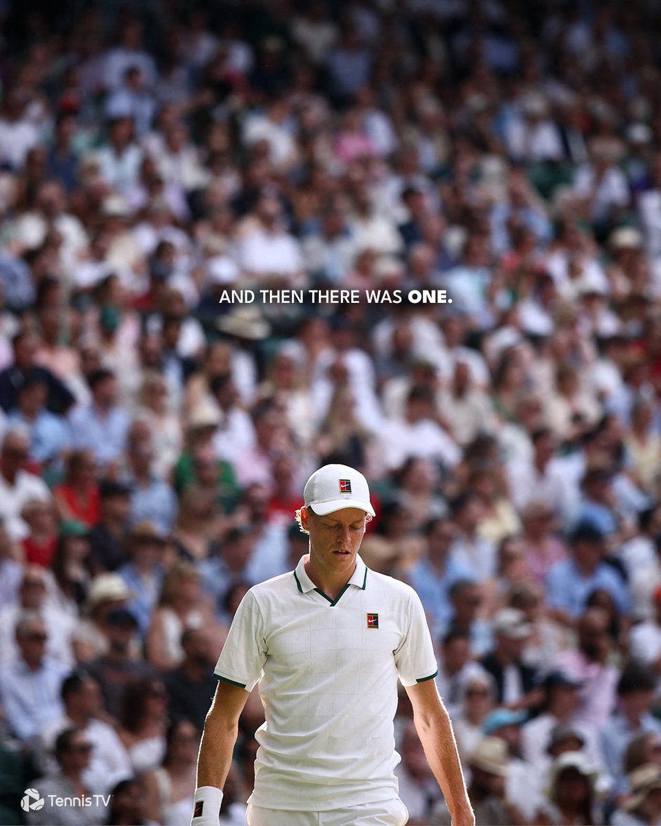 TennisTV's tweet photo. The last man standing.

@janniksin #Wimbledon https://t.co/vLMdH8QNZn