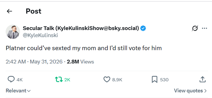 the_matt's tweet photo. @KyleKulinski And you support Nazis for... 

Oh thats right, you are worth way more than Graham. https://t.co/WYaR0AFGi3