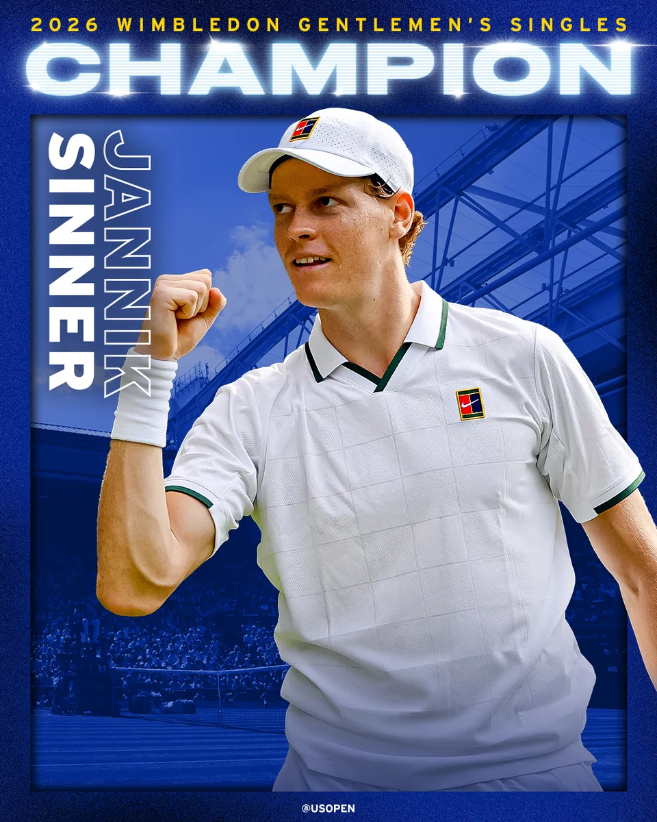 Jannik Sinner is the Wimbledon Gentlemen's Singles Champion