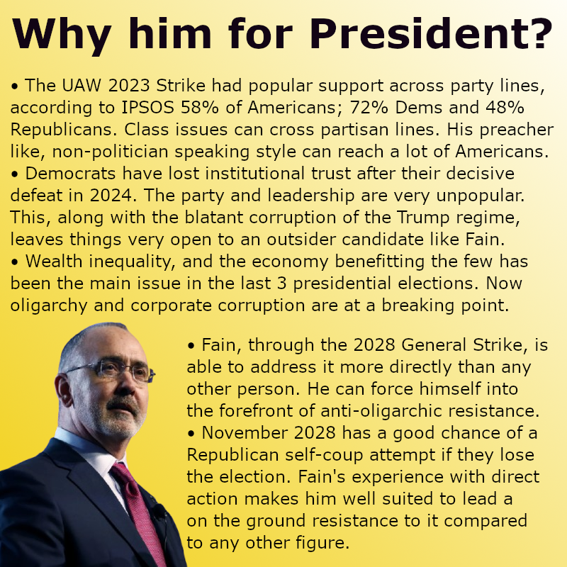 Shawn Fain for President 2028 / General Strike '28 tweet media
