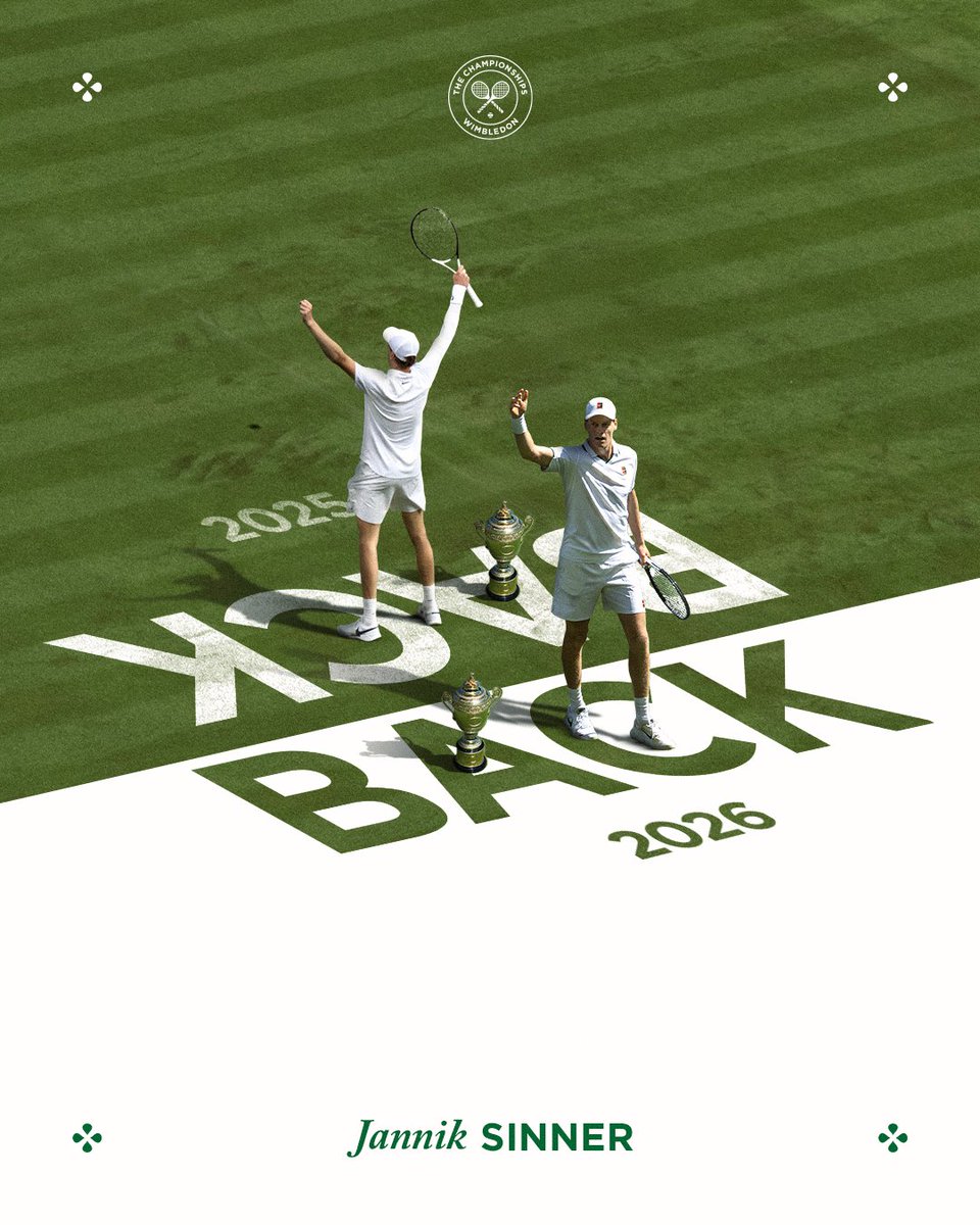 Wimbledon's tweet photo. Elite. 

Jannik Sinner becomes the tenth male player to successfully defend his Wimbledon title in the Open Era. 

#Wimbledon https://t.co/oxMQD9SQ6y