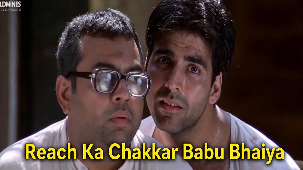 SaffronPOV's tweet photo. @JaipurDialogues Reach ka chakkar babu bhaiya
Reach ka chakkar. https://t.co/ZWxu3stTfW