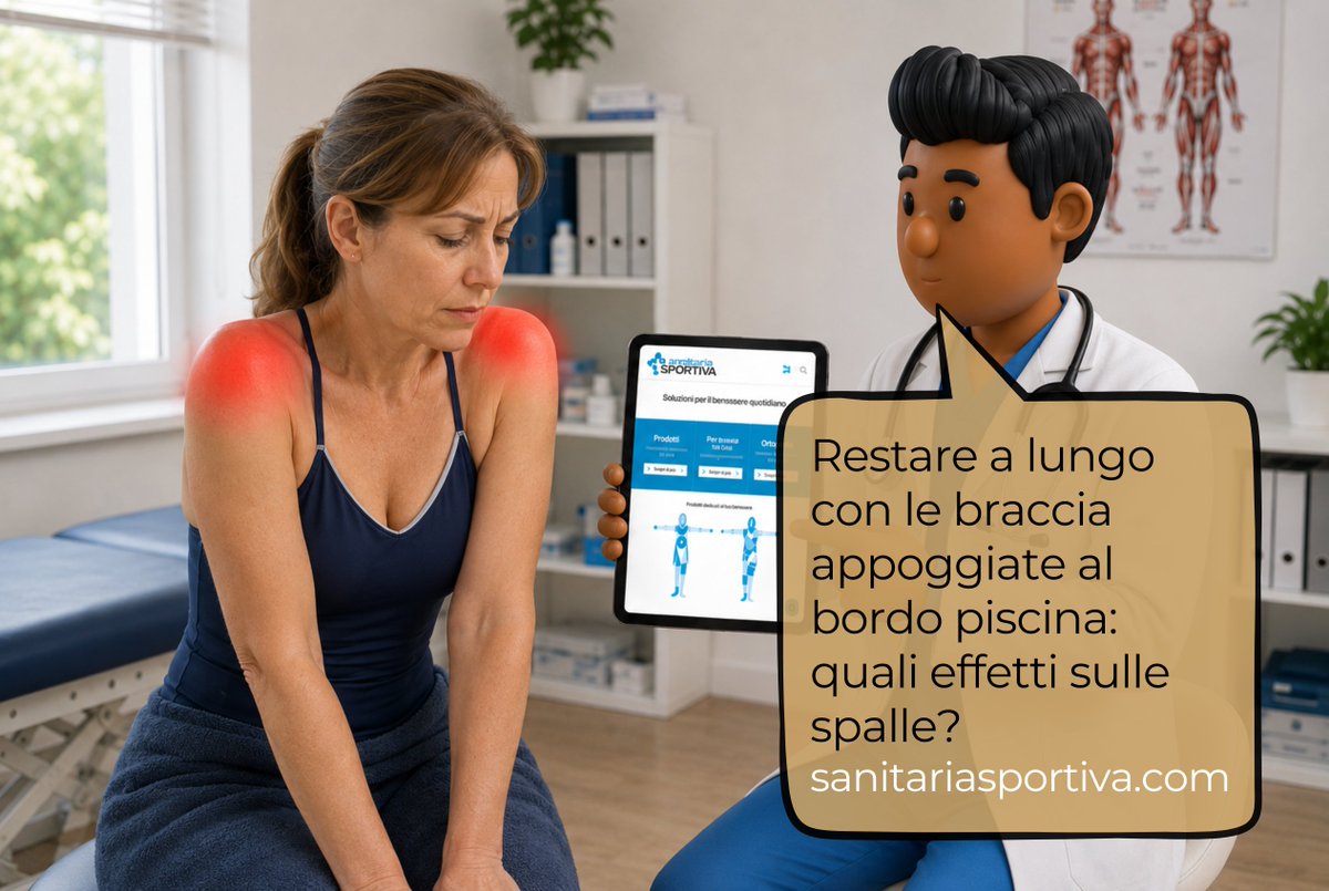 sanitariasport's tweet photo. 🏊‍♀️💪 Restare a lungo con le braccia appoggiate al bordo piscina può affaticare spalle, collo e scapole. Cambiare posizione e sciogliere la tensione aiuta a ridurre il sovraccarico.  

#sanitariasportiva #spalle #piscina #postura #estate https://t.co/As6MfpJwMU