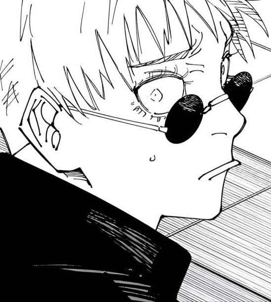 eliyannaeli's tweet photo. Gojo pouting is so fucking cute I'm gonna eat him omg https://t.co/BeFtPC384j
