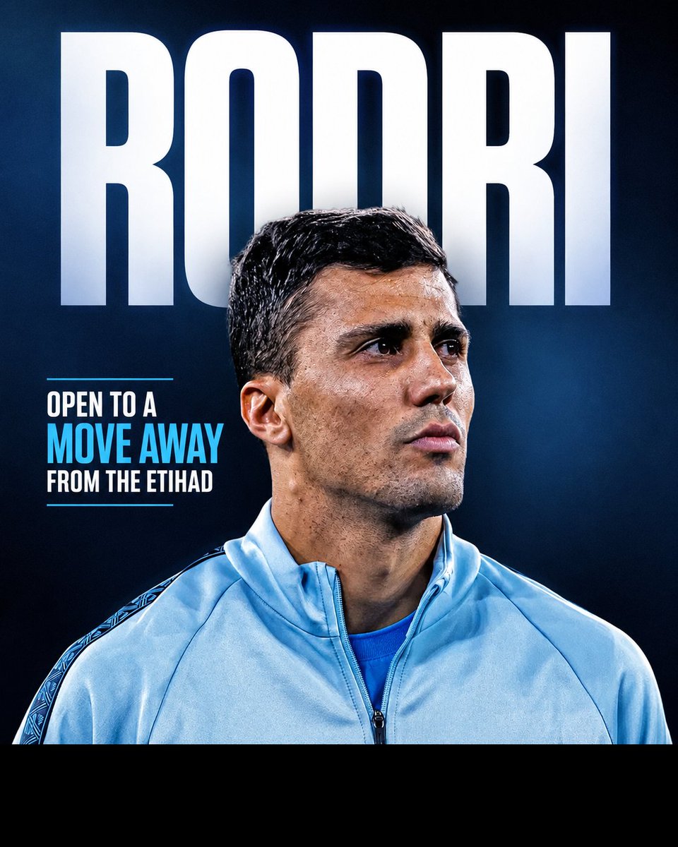 MCity_Daily's tweet photo. Let's not lie to ourselves. Rodri not renewing his contract is becoming a real possibility. It's a hard reality for City fans to accept, but with just one year left on his deal and Real Madrid constantly linked, the uncertainty continues to grow.

This is what Rodri had to say about his future at City: "With a World Cup ahead, my responsibility is to stay focused... Anything related to my future will wait until after the World Cup."

He could actually leave for free next year. 
What are your thoughts on this?