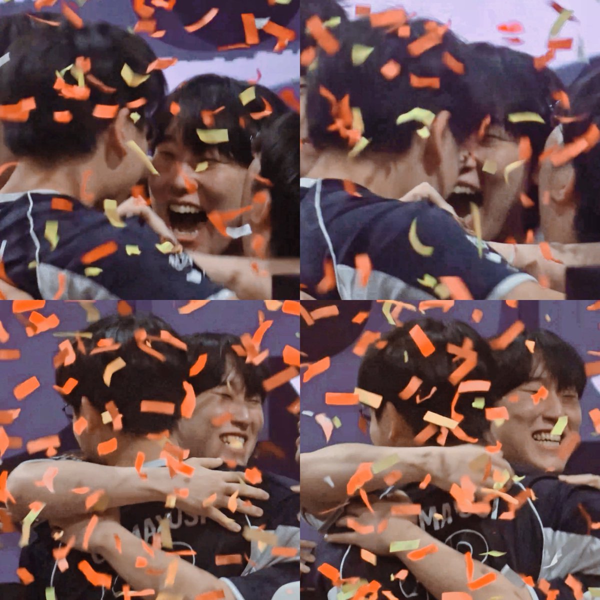 shymori's tweet photo. the first zekayusi on-stage hug 🫂🧡 https://t.co/pU3X0gZQPo