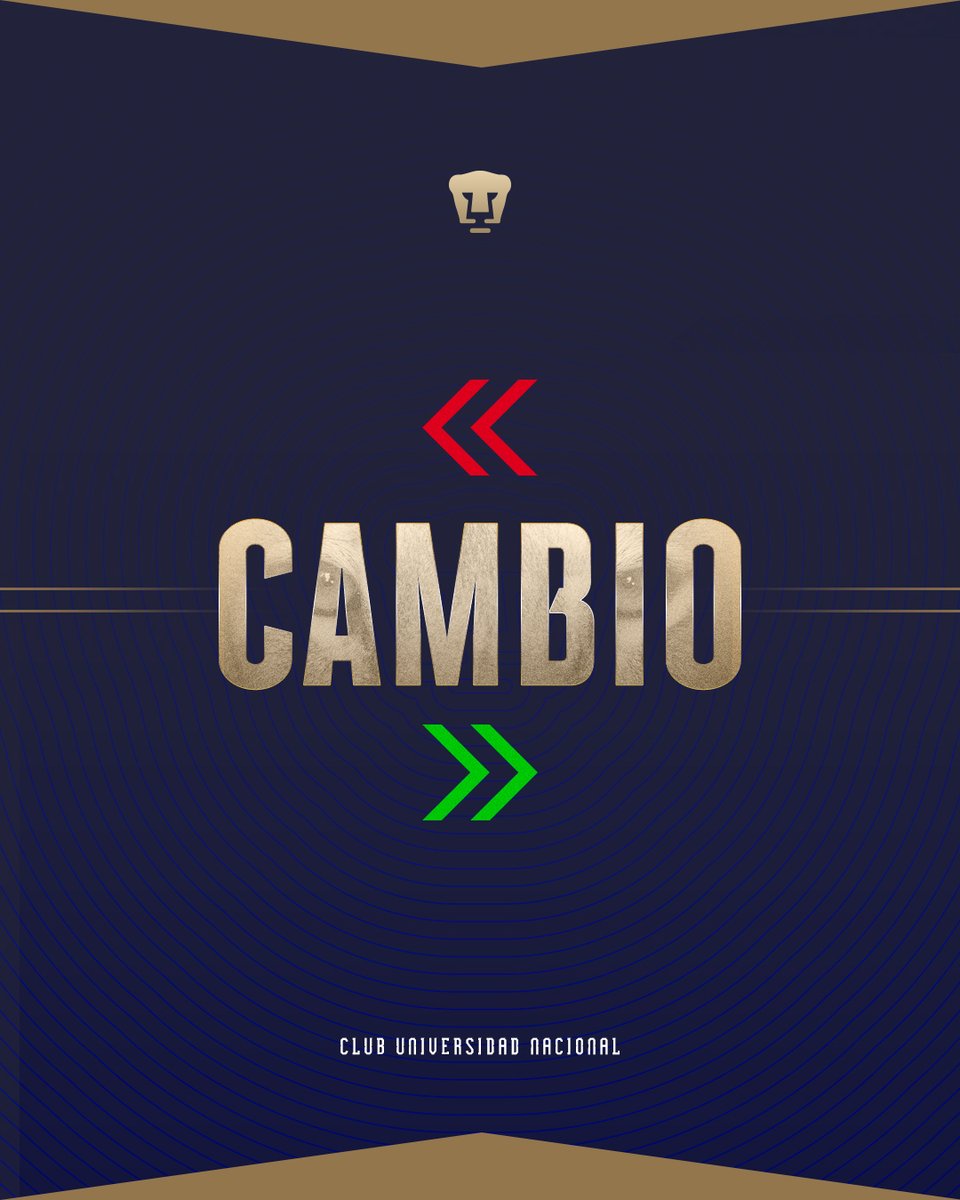 PumasMX's tweet photo. #PUMASFANFEST
⏱ 60’ I 🐾 Pumas 0 🆚 1 América de Cali

⬅️ Sale:
Pablo Bennevendo 

➡️ Entra:
Alan Medina 

#SiemprePumas https://t.co/AXJl12A7RC