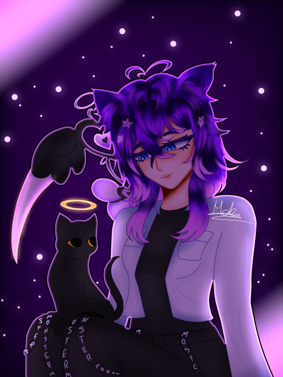 Hoh_Jackson's tweet photo. My Roblox OC 💜🐈‍⬛ https://t.co/jvTlt714IQ