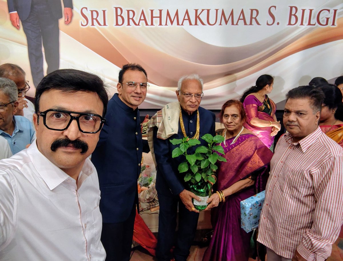 BDanganavar's tweet photo. Heartiest congratulations &amp; best wishes to Shri. Brahmakumar Bilgi on the joyous occasion of his 80th Birthday (Sathabhishekam).

May the Almighty bless you with good health, happiness, peace, and many more years of a joyful and fulfilling life surrounded by your loved ones. https://t.co/P8IgsoFfAG