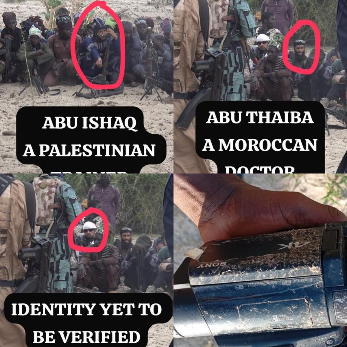 adex_smithjr's tweet photo. OPERATION HADIN KAI TROOPS CRUSH ISWAP INFILTRATION ATTEMPT IN CROSS KAUWA, INFLICT HEAVY LOSSSES
Preliminary Forensic Findings Point to Foreign Facilitators Behind Failed Attack

Troops of 19 Brigade, Sector 3, Joint Task Force North East, Operation HADIN KAI (OPHK), have decisively foiled an attempted ISWAP infiltration into Cross Kauwa, Kukawa Local Government Area of Borno State, inflicting heavy casualties on the attackers and forcing them to retreat in disarray. The failed attack occurred at about 2220 hours (10:20 p.m.) on 11 July 2026, when the terrorists attempted to exploit the cover of darkness to breach the troops’ location. Alert troops swiftly detected the hostile movement and responded with coordinated and overwhelming firepower, compelling the terrorists to abandon their mission of looting cholera medical supplies and withdraw after suffering severe losses. The attempted looting further lends credence to recent intelligence reports of a cholera outbreak within terrorist enclaves, as well as reports of the execution of some infected members by the group.

The neutralisation of a terrorist cameraman during the failed assault led to the recovery of a Sony camcorder containing highly sensitive recordings of terrorist activities, including operational footage and propaganda materials. Preliminary forensic analysis of the last available video recorded before the attack indicates that the operation was coordinated by four senior ISWAP commanders (Qai’ds) alongside three foreign terrorist facilitators: a Palestinian Arab identified as Abu Ishaq, assessed to be ISWAP’s overall trainer; a Moroccan Arab identified as Abu Thaiba, a medical doctor serving within the terrorist network; and another Arab operative whose identity is yet to be established. Their presence and active involvement further reinforce intelligence assessments that ISWAP continues to benefit from external support, specialist expertise and transnational terrorist linkages.

Following the successful engagement, troops immediately dominated the area and conducted exploitation operations to ascertain the full extent of the terrorists’ losses. During the operation, troops recovered the Sony camcorder, several rounds of PKT and 7.62 mm Special ammunition, terrorist uniforms and other combat enablers. Initial analysis of post-engagement satellite imagery revealed terrorists evacuating the bodies of some of their neutralised fighters during their withdrawal, a finding corroborated by credible human intelligence sources, which confirmed that the terrorists suffered heavy casualties, while many others sustained gunshot wounds. Two soldiers were wounded during the firefight and were promptly evacuated by air for advanced medical care. Both personnel remain in stable condition.

The failed infiltration represents another major operational setback for ISWAP and caps a costly weekend for the terrorist group following sustained offensive operations and intensified military pressure across the North East Theatre. The outcome underscores the increasing difficulty the terrorists face in executing coordinated attacks against highly alert and combat-ready troops, while further degrading their combat capability, morale and freedom of action. Operation HADIN KAI remains resolute in sustaining offensive operations, protecting vulnerable communities and dismantling terrorist networks until lasting peace and security are fully restored across the North East.