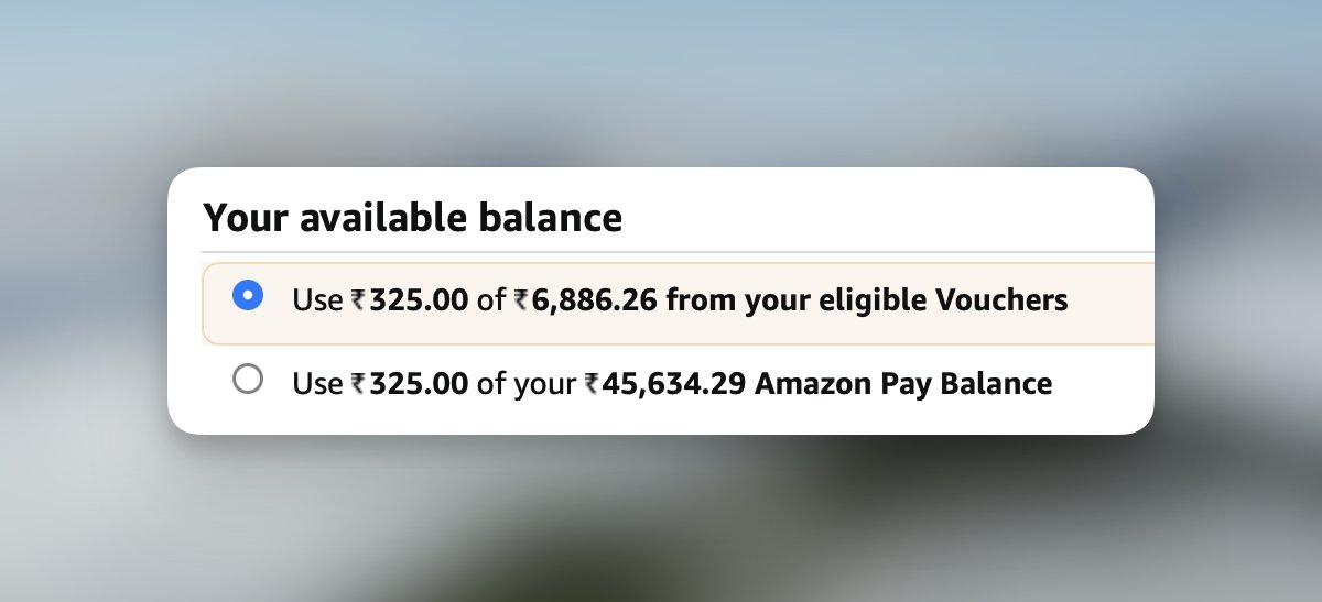 CardMavenIn's tweet photo. Finally, Amazon fixed it! 🙌 

We can once again choose ASV/AFV at checkout instead of being forced to use the entire Amazon Pay Balance and wondering which balance would actually be used. https://t.co/LJRTEyfGt1