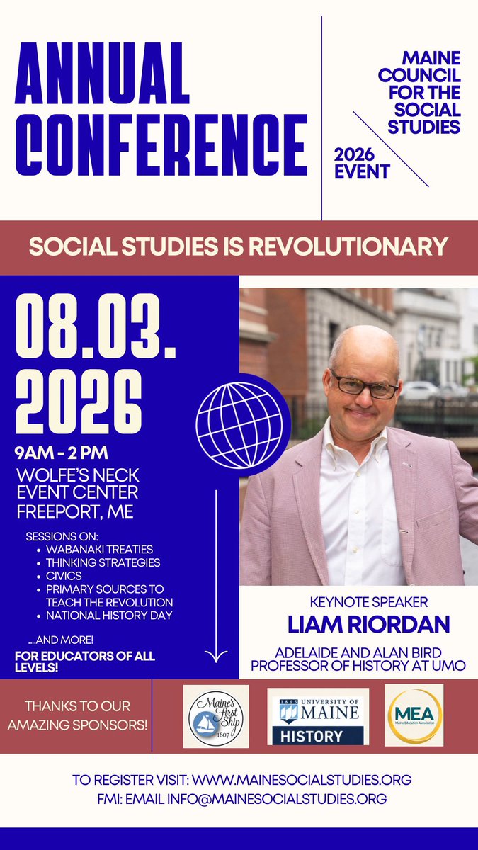 MaineCSS's tweet photo. Liam Riordan is our 2026 Conference Keynote speaker!! Don’t miss the chance to hear him and work with our other amazing presenters. Join us on August 3 at Wolfe’s Neck Event Center in Freeport, ME. Register on our site, https://t.co/15Tj5kvJlY

Share with friends and colleagues!! https://t.co/orn9AunoBB