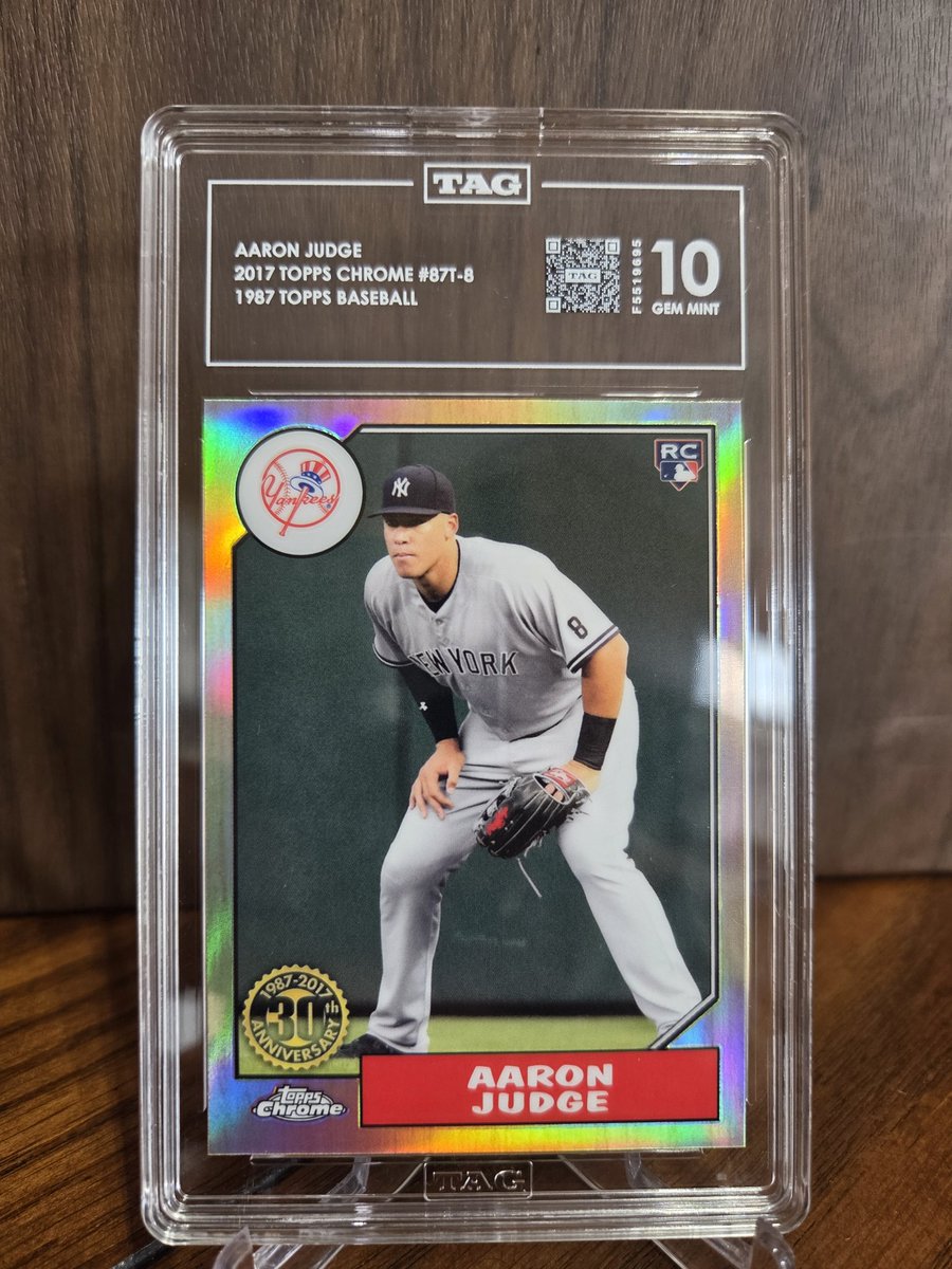 CasualCardGuy's tweet photo. 2017 Topps Chrome
Aaron Judge RC
TAG 10
$525 🇨🇦 
Ships BMWT
#TheJudge #aaronjudge #yankees #repbx #toppschrome #MLB #baseballcards #baseball #RookieCard #TAG #graded #thehobby https://t.co/m3iAu42iFj