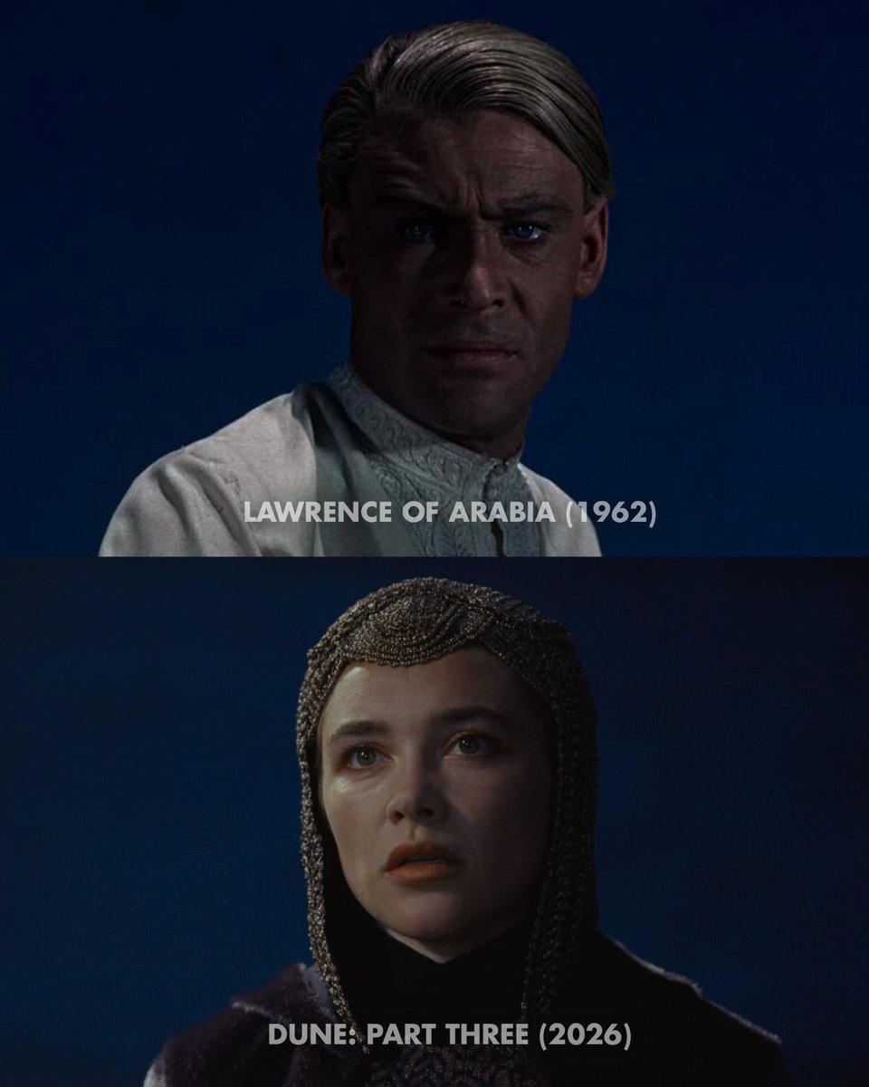 drafthouse's tweet photo. Like reflections in the night sky. 🌌
LAWERENCE OF ARABIA (1962)
DUNE: PART THREE (2026)
-
Catch LAWERENCE OF ARABIA this week at Alamo: https://t.co/7NdMc0eW0x. https://t.co/ukmapVp0z0