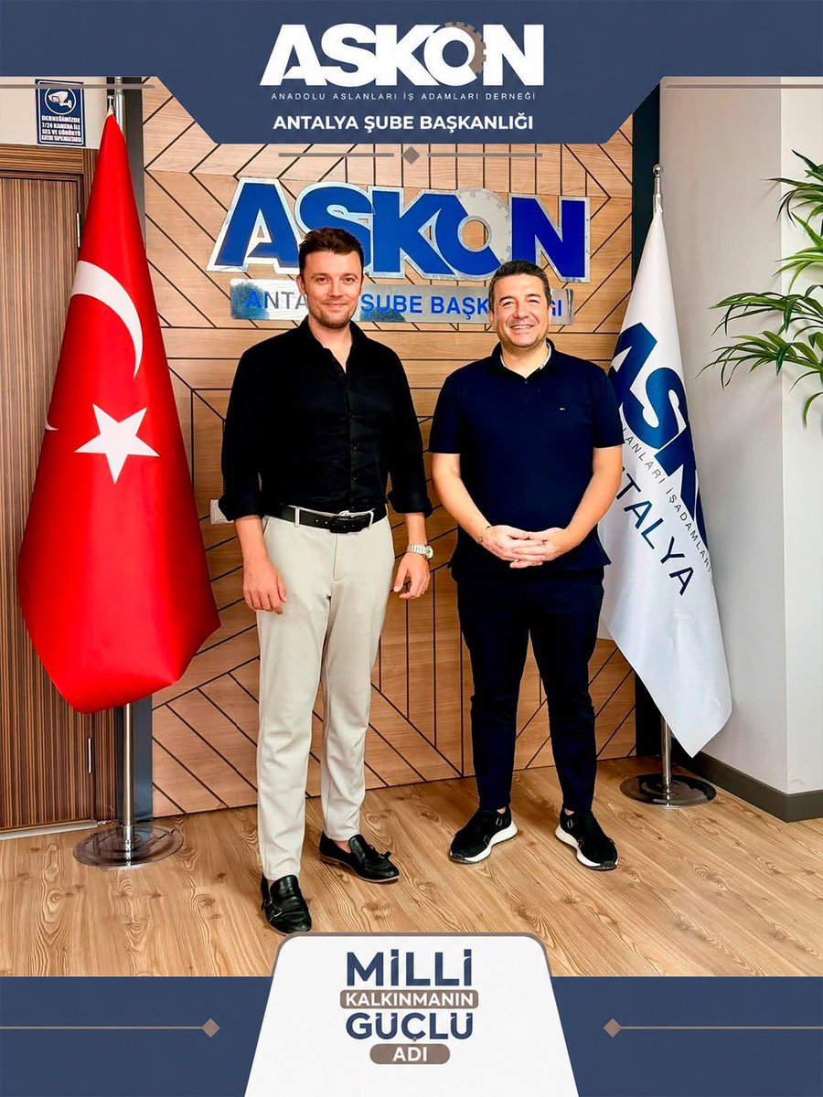 AntalyaAskon's tweet photo. Güçlü Teşkilat, Güçlü İş Birliği.

Mervan TUZCUOĞLU, Stratejik ve Çoklu Ortaklıklar Komisyonu Başkanı olarak görevlendirilmiştir.
TUZCUOĞLU’na yeni görevinde başarılar diliyor, görevlendirmenin teşkilatımıza, üyelerimize ve Antalya iş dünyasına hayırlı olmasını temenni ediyoruz. https://t.co/trFmWyyaiI