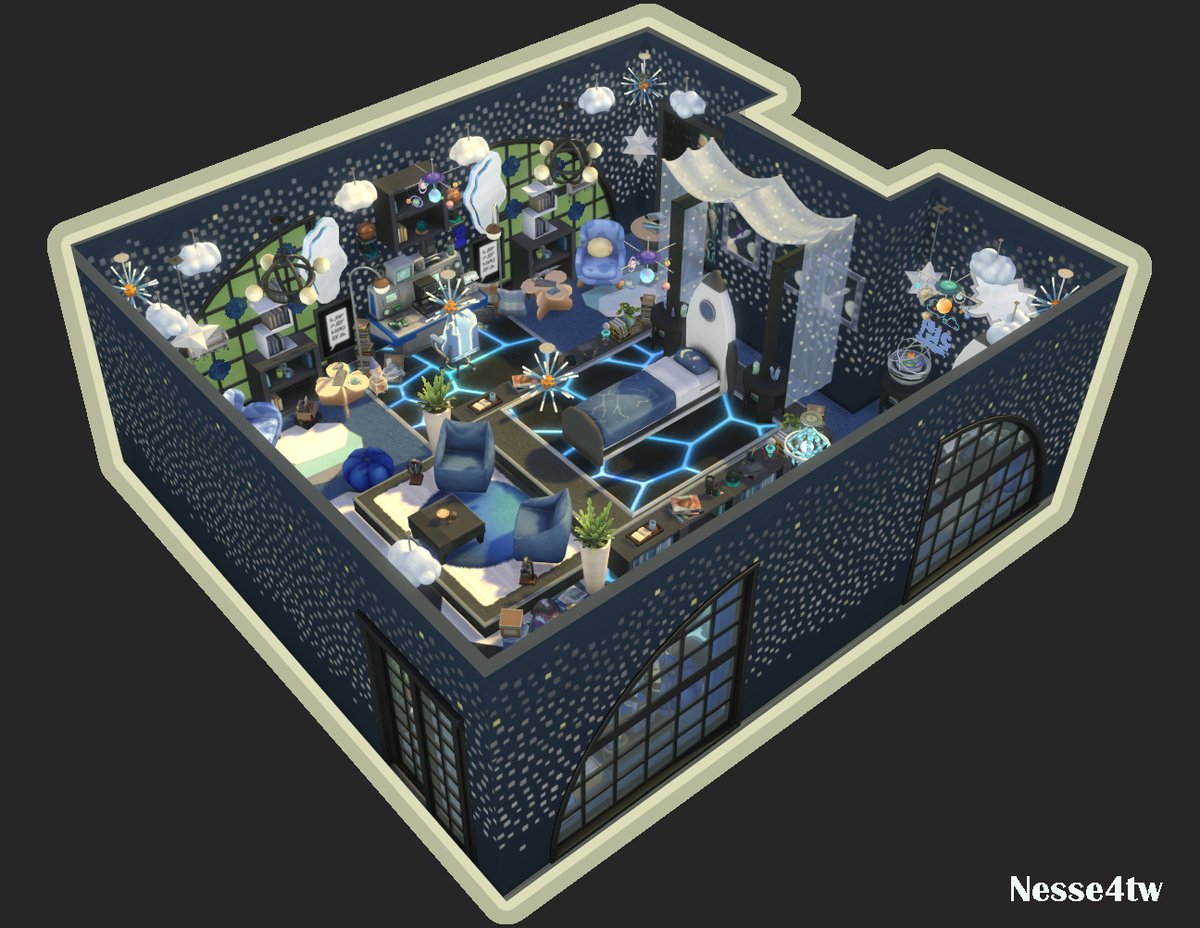 Nesse4tw's tweet photo. Outer Space (NoCC) โ๏ธ๐ฐ๏ธ๐ฝ
Dream your way to outer space in this room where there are plenty of space for your friends to be spaceinvaders! ๐พ
ID:Nesse4tw ๐ธ
#TheSims #TheSims4 #ShowUsYourBuilds #AstronautDreamBed #AlexCroft #Makerpacks #CuddlyCryptidsMiniSet #BrazenLotus #Moola https://t.co/Y5M5tt2i7E