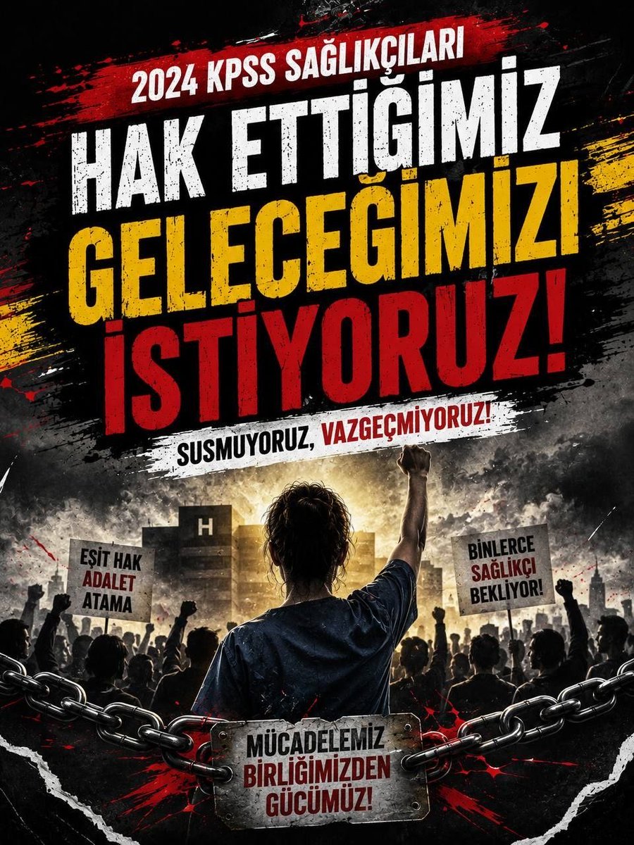suradmnli's tweet photo. 2024 KPSS SAĞLIKÇILARI HAKKINI İSTİYOR, YAŞANANLARI ASLA UNUTMUYOR. ADALET BEKLİYOR.
@Akparti @RTErdogan @HMBakanligi @csgbakanligi @cbsbb @DrYerebakan
#2024SağlıkçısınaHaksızlık https://t.co/yiIXuNdlmh