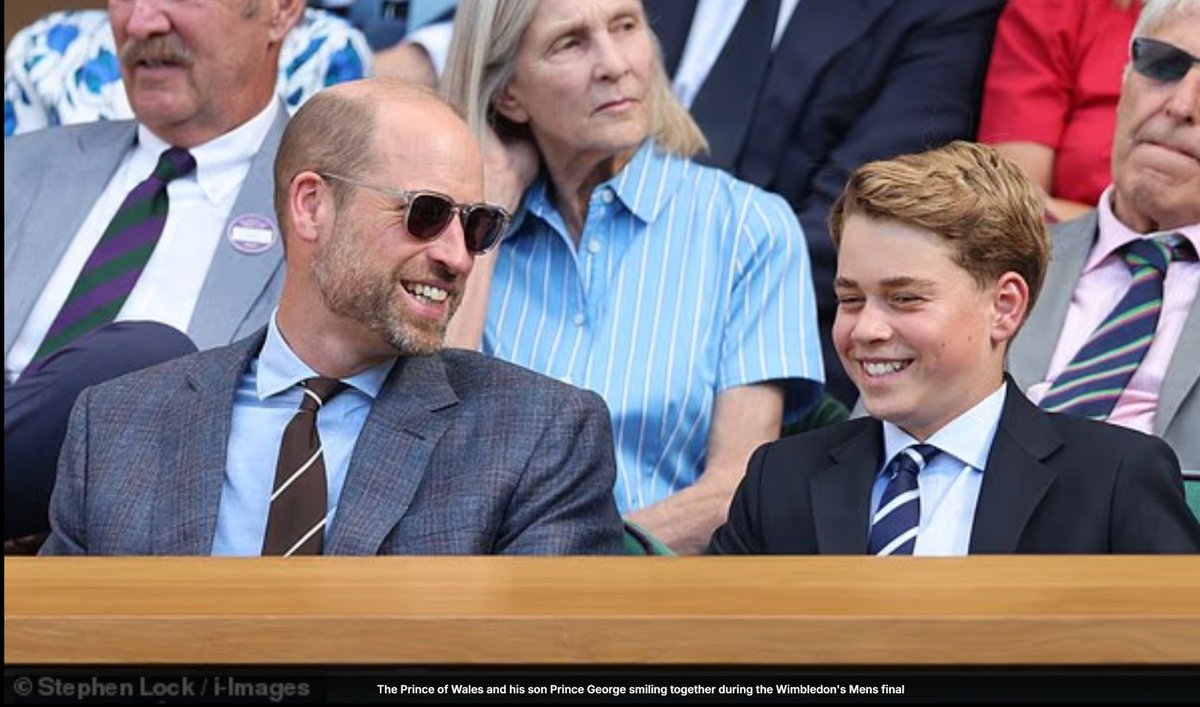 IanLloydRoyal's tweet photo. Good to see #PrinceGeorge is so relaxed with #PrinceWilliam. Half the time #KingCharles looked terrified of his father. https://t.co/6K51MavQLg