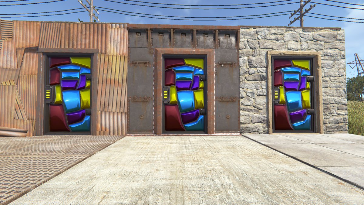 n3threeee's tweet photo. Hello everyone! It took me a long time to decide what to create, and here’s my latest work. Don’t judge it by the screenshots—it's much better experienced in-game.

NeoChroma | AD [Glow] - https://t.co/1cWt8TzjhN

@Helkus 
@gerrmanman 
@HedgesnVideos 
@playrust 
@FcpnchStds https://t.co/iXSgNN2wd3