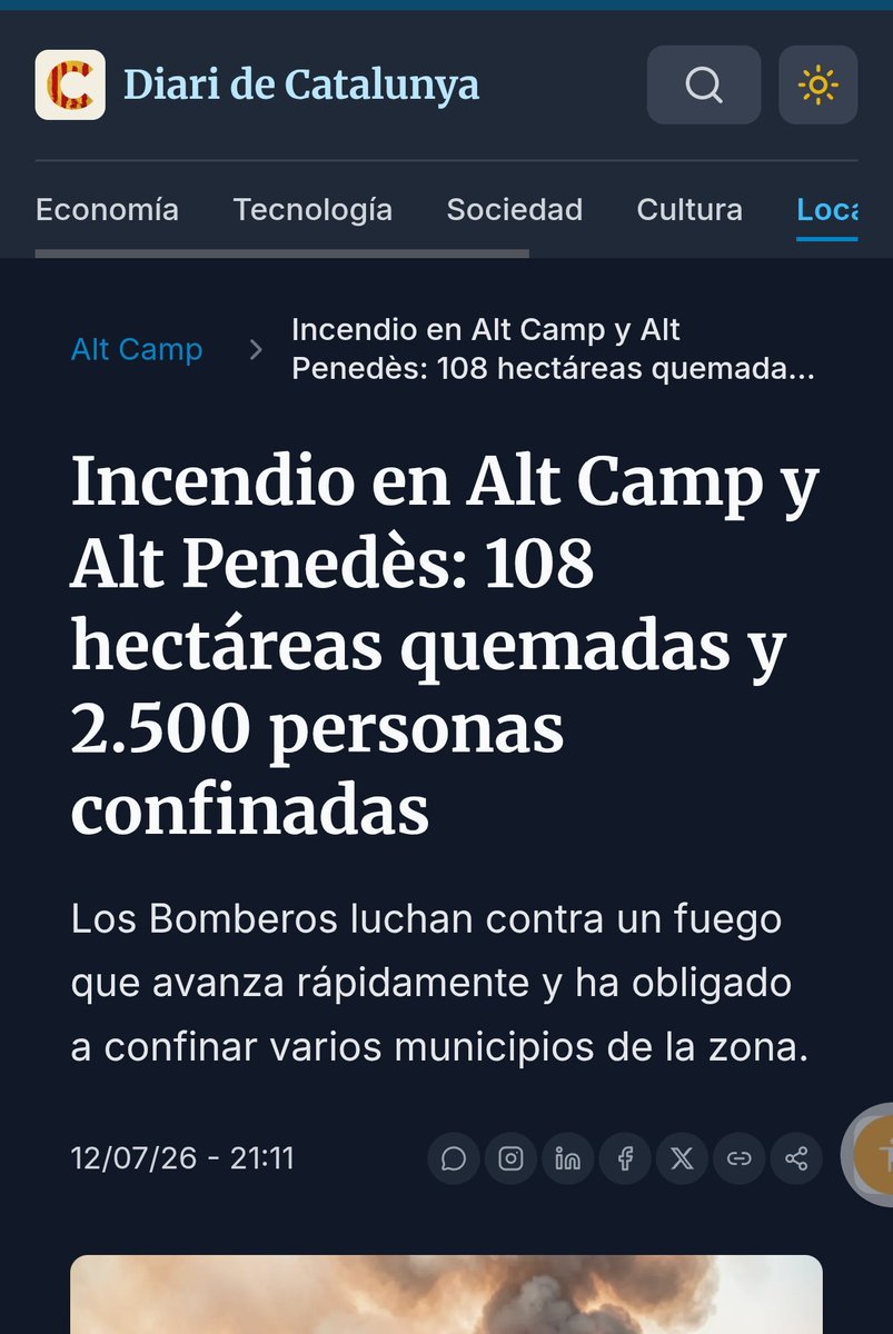 JuanviPalleter's tweet photo. 🔴EXCLUSIVA‼️👇👇
LO VUELVE A DESTAPAR EL PALLETER. EN ALT CAMP EN CATALUÑA QUE A ESTAS HORAS HAY OTRO INCENDIO GRANDE. HAY MÁS PROYECTOS DE FOTOVOLTAICAS.
EN DOS AÑOS ESPAÑA ESTARÁ QUEMADA Y LLENA DE PLAQUITAS. AGENDA 2030. https://t.co/8VG4XqUERg
