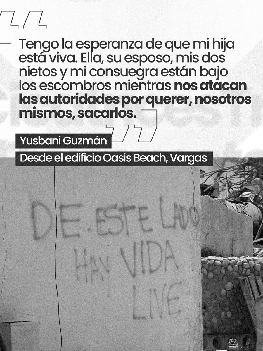 VenteDDHH's tweet photo. No podemos acostumbrarnos a estas historias ni dejar que caigan en el olvido. Acompañar, escuchar y visibilizar a quienes siguen enfrentando esta tragedia también es una forma de estar presentes.

#CicatricesTrasElTerremoto https://t.co/BXkYKDH0dm