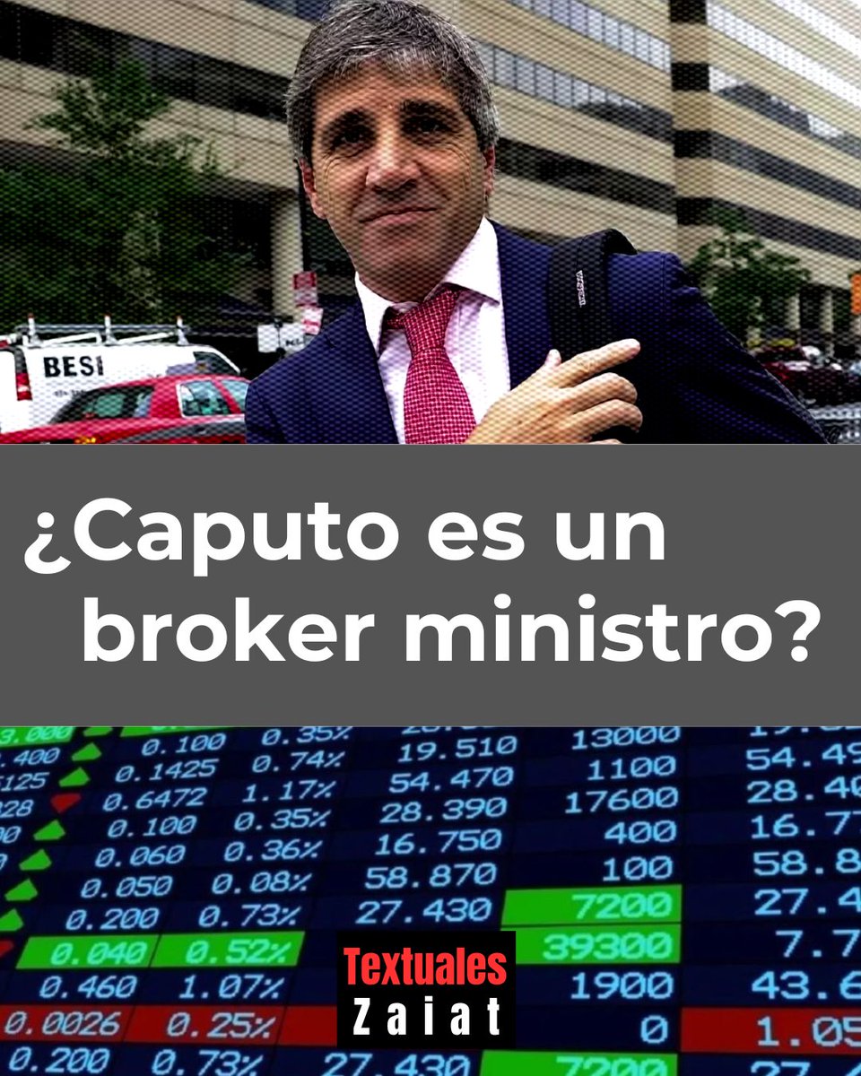 AlfredoZaiat's tweet photo. 📻 #TextualesZaiat en @eldestapeweb
➡️ ¿Caputo es un broker-ministro vendehúmos?
🔗https://t.co/jrEx2EkgzM
#ElDestape #Economía #TotoCaputo https://t.co/1q8tISVgEW