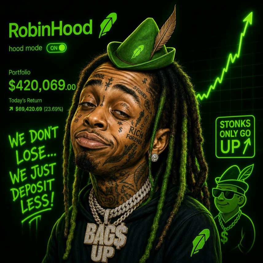 HoodifyRH's tweet photo. The biggest artists are already stepping into the hood.

HOODIFY is bringing music, culture and community to Robinhood Chain. Discover new sounds, support your favorite artists and experience the best crypto themes.

Coming soon. The hood is about to get loud. 🎧🟢 https://t.co/AE30nLVjQV
