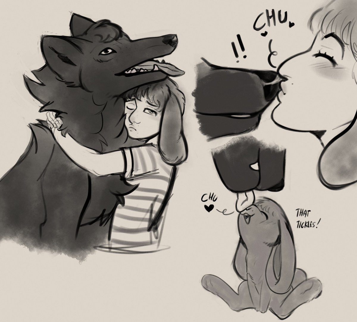 VelvetBylerr's tweet photo. silly warehare byler doodle 🐺🐇 https://t.co/SXRjRDMjBT