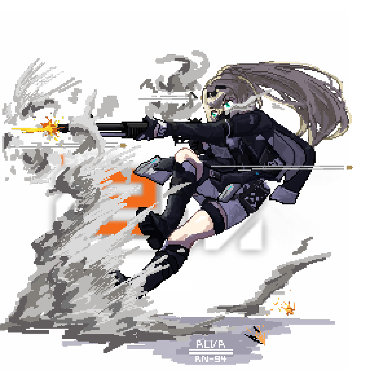 BAIzhi12123's tweet photo. 像素忤逆
 #ドールズフロントライン
 #ドルフロ2
 #少女前線２
 #AK15
 #AK12
#AN94 https://t.co/cSXmEQbbpe
