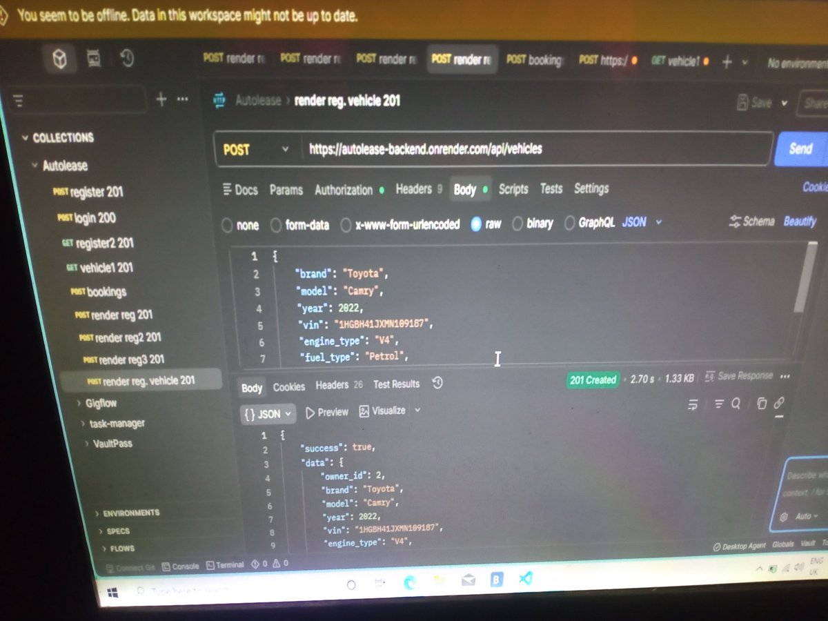 Ekstan4's tweet photo. Just submitted my backend project assignment 🚀
AutoLease — a car rental marketplace API built from scratch in 2 weeks on a stack I'd never used before.
What's inside:
✅ JWT Auth + RBAC
✅ Vehicle module (owner-protected)
✅ Booking (double-booking prevention) https://t.co/vpvU8kbfJJ