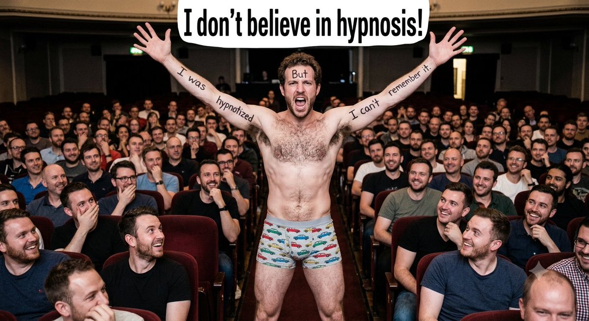 MrHypnotico's tweet photo. When you hear the word "truck," you will go back to sleep.
truck...
What word would I use with you?
#MrHypnotico #Hypnosis #stagehypnosis #gay https://t.co/5bhup0rXov